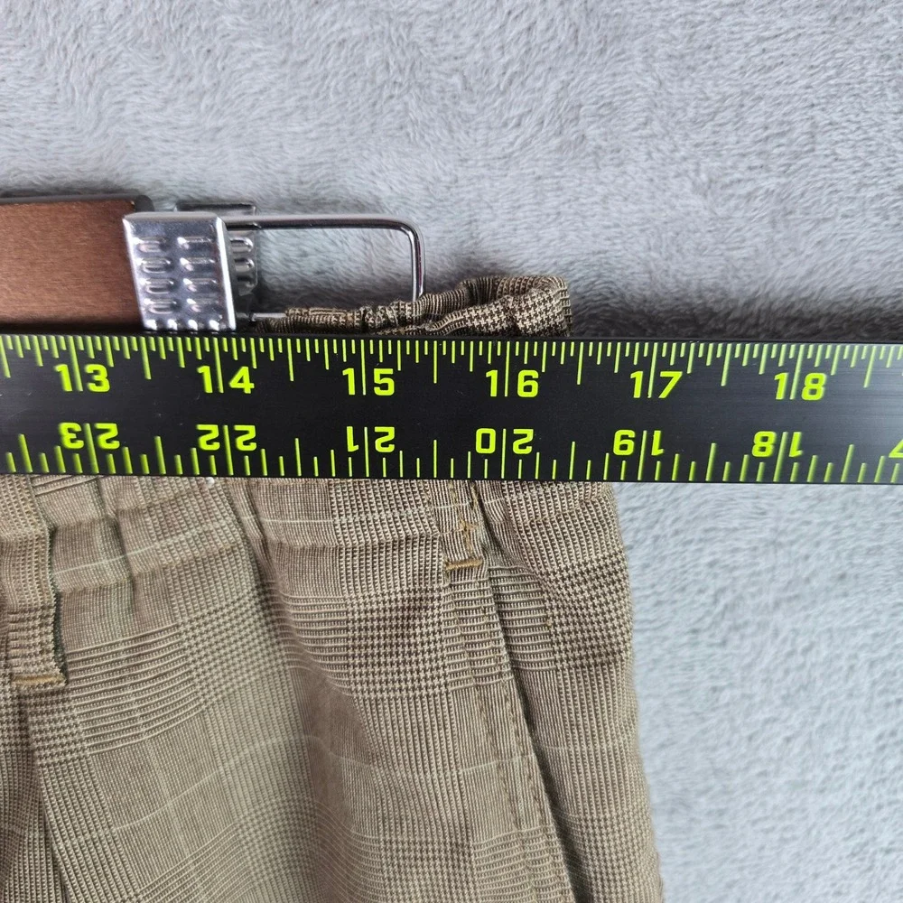 Polo Ralph Lauren Mens Brown Glen Plaid Stretch Tailored Slim Fit Pants‎ 33x31
